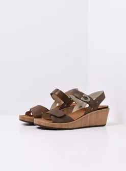Sandalen<Wolky Sanibel - cederbruin effectleer cederbruineffectleer