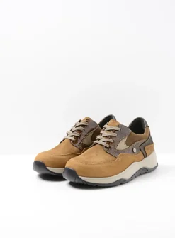 Lage Veterschoenen|Wandelschoenen<Wolky Sappho - cognac combi leer cognaccombileer