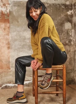 Lage Veterschoenen|Wandelschoenen<Wolky Sappho - donker taupe combi leer donkertaupecombileer