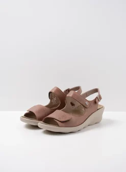 Sandalen<Wolky Scala - middenbruin leer middenbruinleer