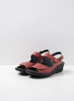 Sandalen<Wolky Scala - rood leer roodleer