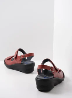 Sandalen<Wolky Scala - rood leer roodleer