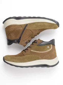 Hoge Veterschoenen|Wandelschoenen<Wolky Scone - taupe combi leer taupecombileer