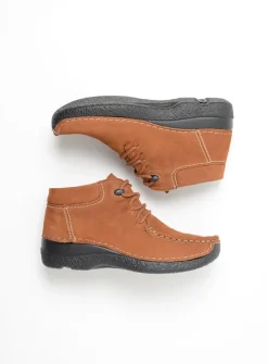 Hoge Veterschoenen|Herfst/Winter<Wolky Seamy Moc - cognac nubuck cognacnubuck