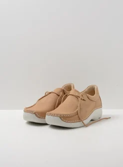 Lage Veterschoenen<Wolky Seamy Shoe - beige nubuck beigenubuck