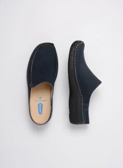 Slippers|Klompen<Wolky Seamy Slide - blauw nubuck blauwnubuck