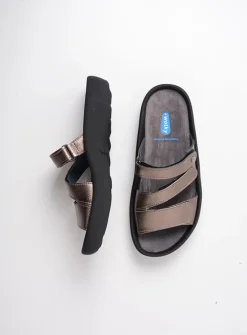 Slippers<Wolky Sense - brons leer bronsleer