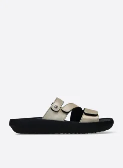Slippers<Wolky Sense - goud leer goudleer