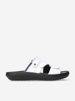 Slippers<Wolky Sense - wit leer witleer