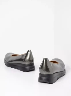 Instappers<Wolky Snallerina F2F - groen lak biocare groenlakbiocare