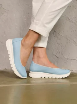 Instappers<Wolky Snallerina F2F - lichtblauw biocare lichtblauwbiocare