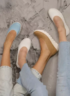 Instappers<Wolky Snallerina F2F - lichtblauw biocare lichtblauwbiocare