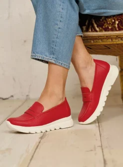 Instappers<Wolky Snoafer F2F - rood biocare roodbiocare