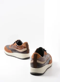 Lage Veterschoenen|Sneakers<Wolky Sprint - cognac combi leer cognaccombileer