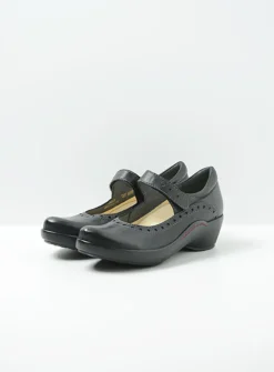 Herfst/Winter|Bandschoenen<Wolky Sud - zwart leer zwartleer