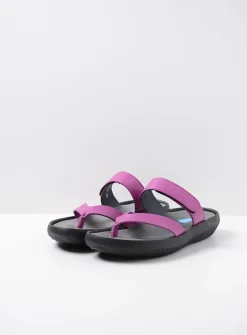 Slippers<Wolky Tahiti - fuchsia leer fuchsialeer