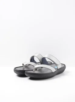Slippers<Wolky Tahiti - zilver/grijs leer zilver/grijsleer