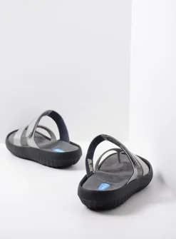 Slippers<Wolky Tahiti - zilver/grijs leer zilver/grijsleer