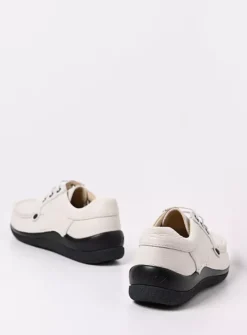 Lage Veterschoenen|Sneakers<Wolky Taranta - wol wit leer wolwitleer