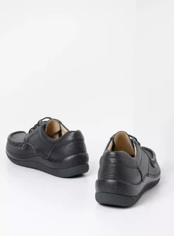 Lage Veterschoenen|Sneakers<Wolky Taranta - zwart leer zwartleer