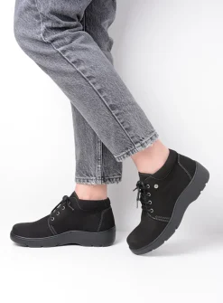 Hoge Veterschoenen|Herfst/Winter<Wolky Tarda XW-WR - zwart nubuck zwartnubuck