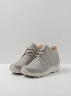 Hoge Veterschoenen|Wandelschoenen<Wolky Truth HV - lichtgrijs nubuck lichtgrijsnubuck