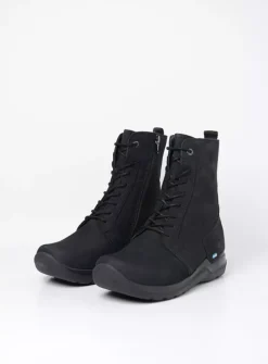Hoge Veterschoenen|Veterlaarzen<Wolky Viper - zwart nubuck zwartnubuck