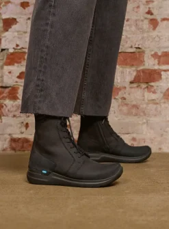 Hoge Veterschoenen|Veterlaarzen<Wolky Viper - zwart nubuck zwartnubuck