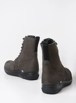 Hoge Veterschoenen|Veterlaarzen<Wolky Viper HV - asfalt nubuck asfaltnubuck