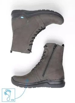 Hoge Veterschoenen|Veterlaarzen<Wolky Viper HV - asfalt nubuck asfaltnubuck