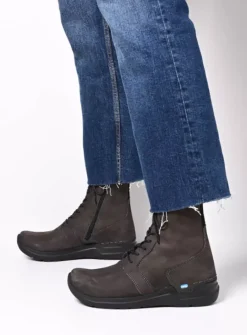 Hoge Veterschoenen|Veterlaarzen<Wolky Viper HV - asfalt nubuck asfaltnubuck