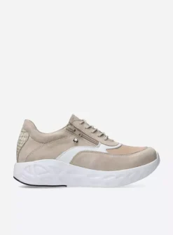 Lage Veterschoenen|Wandelschoenen<Wolky Vitality S2F - beige combi stretch leer beigecombistretchleer