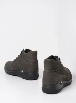Hoge Veterschoenen|Wandelschoenen<Wolky Why - asfalt nubuck asfaltnubuck