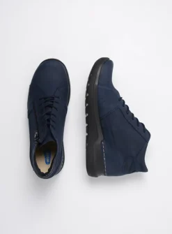 Hoge Veterschoenen|Wandelschoenen<Wolky Why - blauw nubuck blauwnubuck
