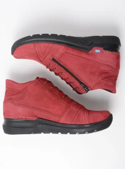 Hoge Veterschoenen|Wandelschoenen<Wolky Why - bordeauxrood nubuck bordeauxroodnubuck