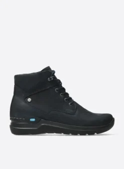 Hoge Veterschoenen|Wandelschoenen<Wolky Whynot - blauw nubuck blauwnubuck