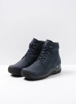 Hoge Veterschoenen|Wandelschoenen<Wolky Whynot HV - blauw nubuck blauwnubuck