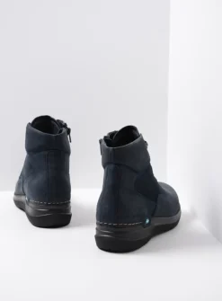 Hoge Veterschoenen|Wandelschoenen<Wolky Whynot HV - blauw nubuck blauwnubuck