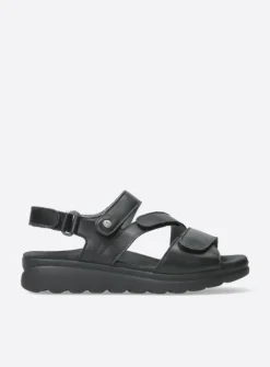 Sandalen<Wolky Yard - zwart leer zwartleer