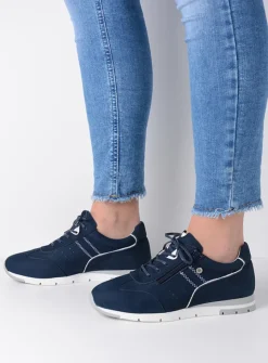 Sneakers|Lage Veterschoenen<Wolky Yell XW - denim nubuck denimnubuck