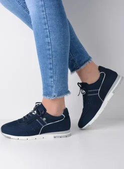 Sneakers|Lage Veterschoenen<Wolky Yell XW - denim nubuck denimnubuck
