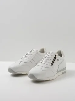 Lage Veterschoenen|Sneakers<Wolky Yell XW - wit leer witleer