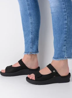 Slippers<Wolky Zaandam - zwart nubuck zwartnubuck