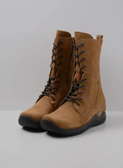 Hoge Veterschoenen|Veterlaarzen<Wolky Zigzag - cognac suede cognacsuede